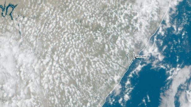 Alagoas tem previsão de nebulosidade variável e chuva passageira nesta segunda-feira