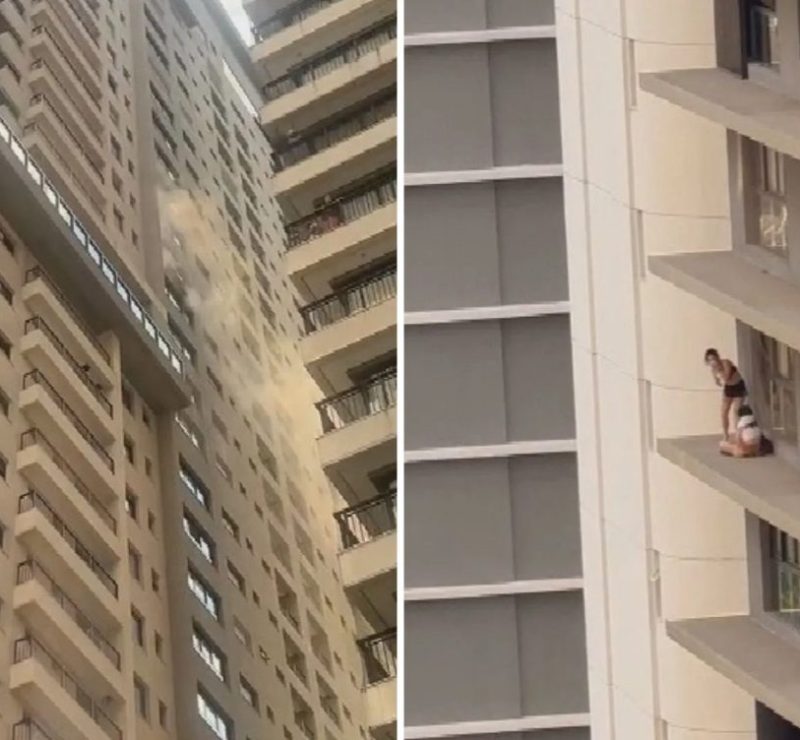 Apartamento de luxo pega fogo, moradores fogem por janela e prédio é evacuado, em Goiânia; vídeo