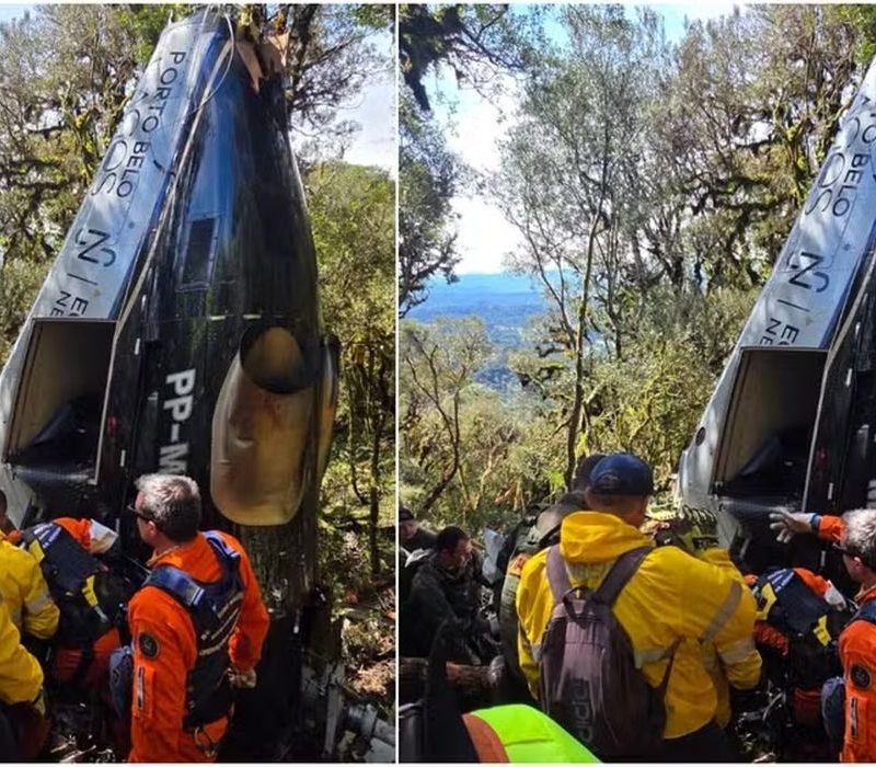 Corpos de vítimas de queda de helicóptero em SC são liberados