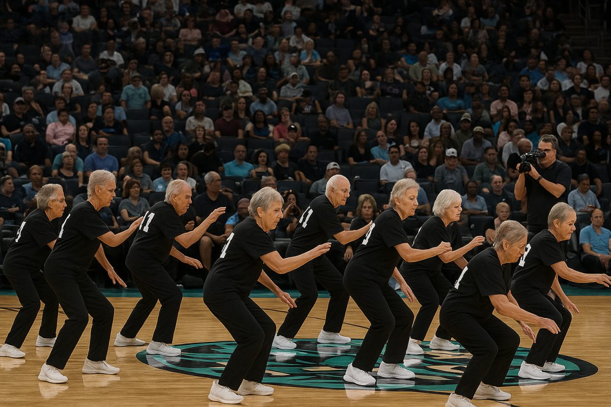 Dançarinos de time de basquete têm entre 41 e 88 anos