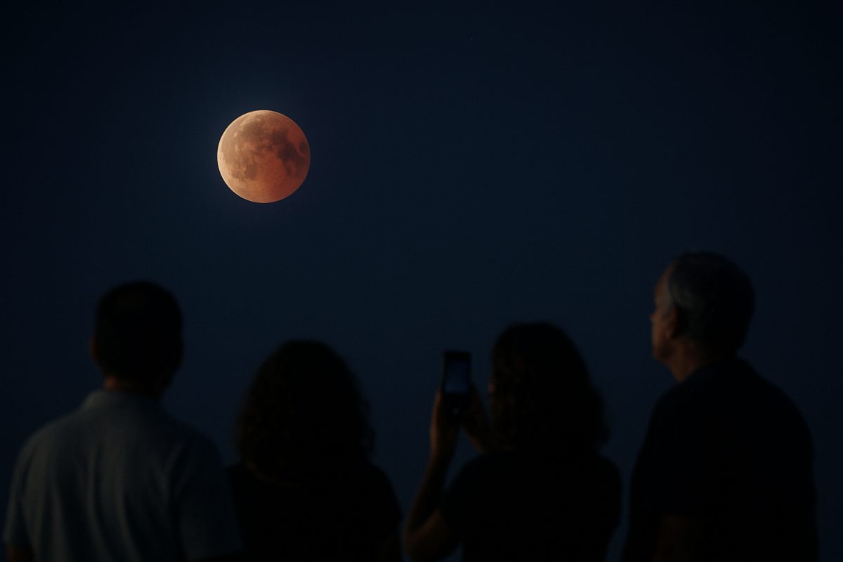 Eclipse lunar parcial: veja fotos do fenômeno em Alagoas