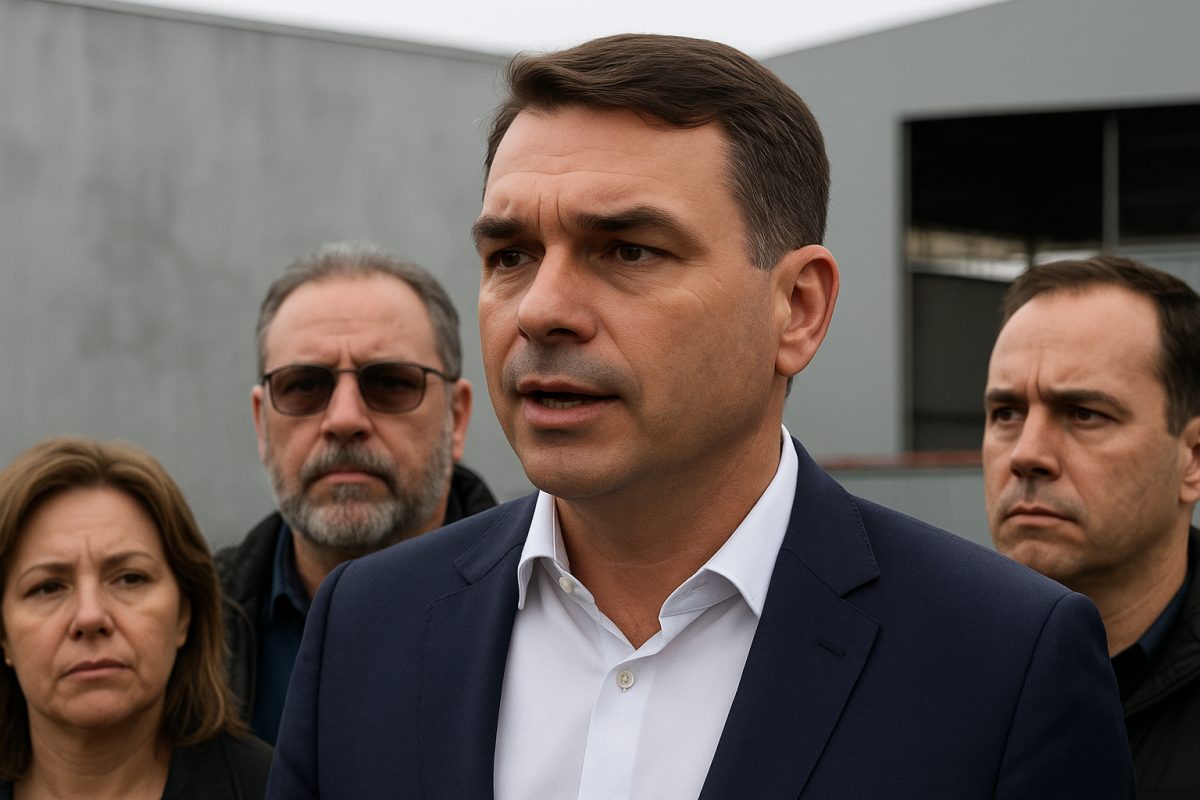 Flávio Bolsonaro visita ex-assessor do pai preso no Paraná e chama Moraes de 'laranja podre' no STF
