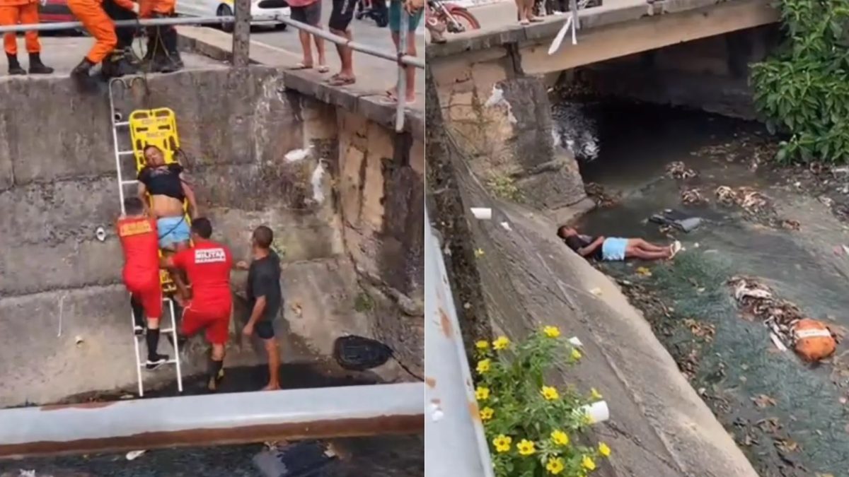 Homem é resgatado após cair em vala no bairro Cohab, em São Luís