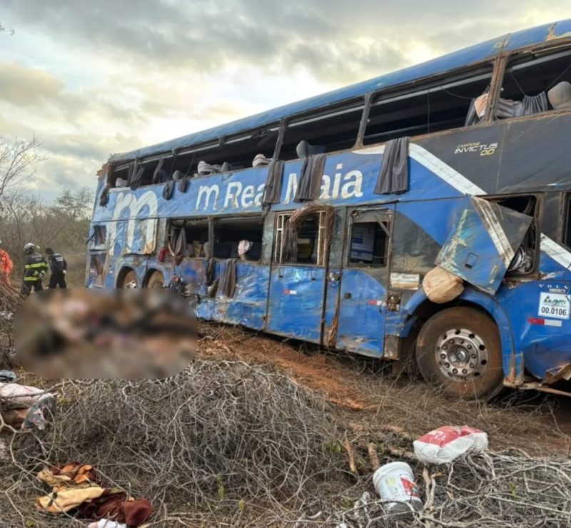 Mãe e filha do TO estão entre vítimas de acidente com ônibus na Bahia; criança morreu