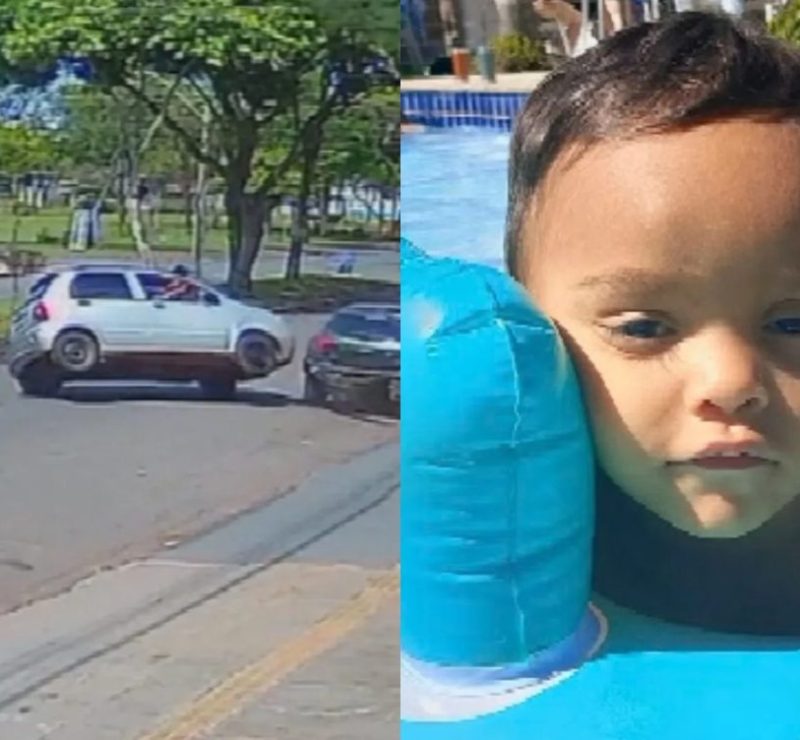 Menino de 2 anos morre após carro bater e tombar em Goiânia; vídeo