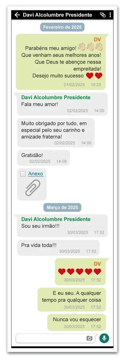 Mensagens não indicam ilegalidade alguma, diz Alcolumbre