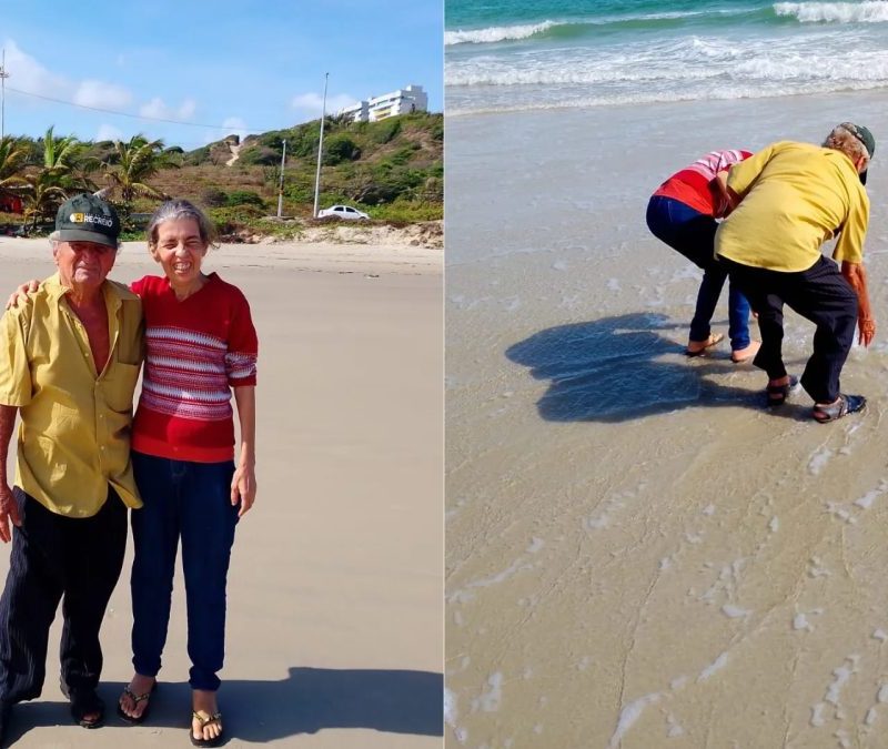 Moradora do interior do MA vê o mar pela 1ª vez aos 50 anos em viagem a São Luís: ‘Não sabia que ele tinha som’