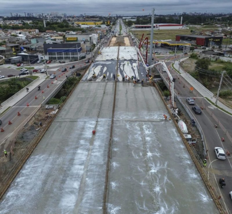 Obra do viaduto Curitiba-Pinhais entra em nova etapa