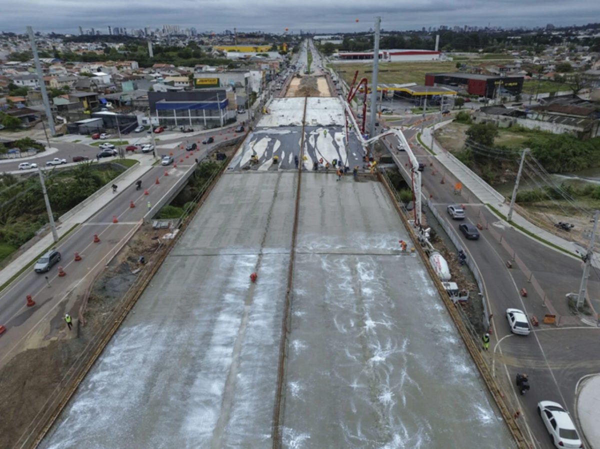Obra do viaduto Curitiba-Pinhais entra em nova etapa