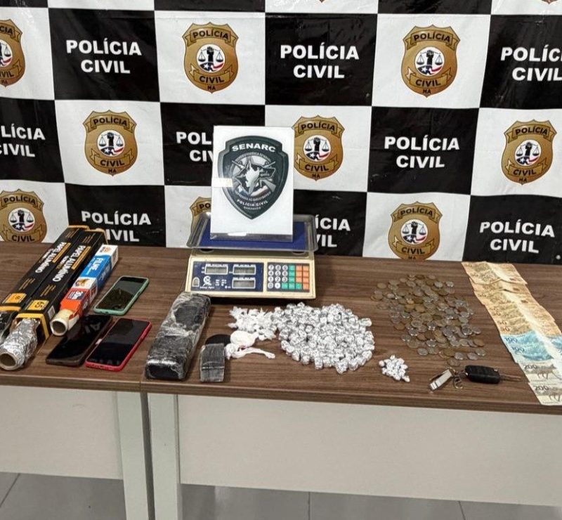 Polícia Civil prende casal por tráfico de drogas em São Luís