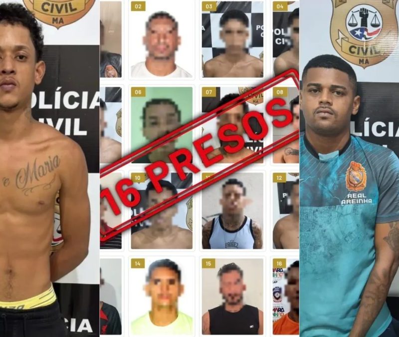 Polícia prende 16 investigados por roubos de joias e celulares na Grande São Luís