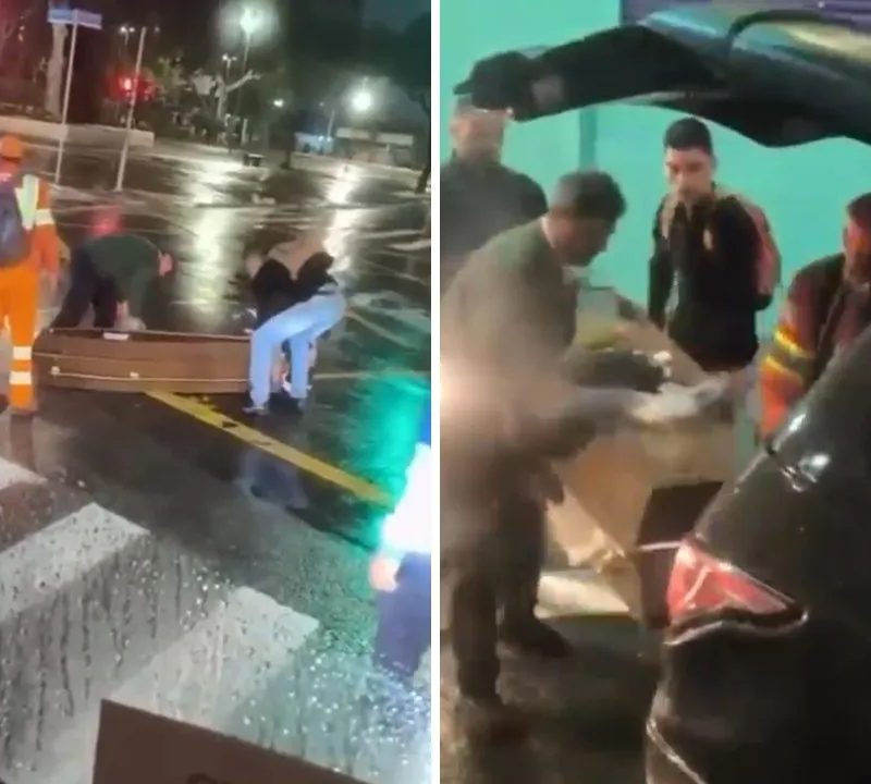 VÍDEO: Caixão cai de carro funerário da Prefeitura em São Miguel Paulista