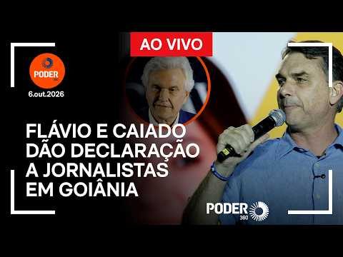 Ao vivo: Flávio e Caiado dão declaração a jornalistas em Goiânia