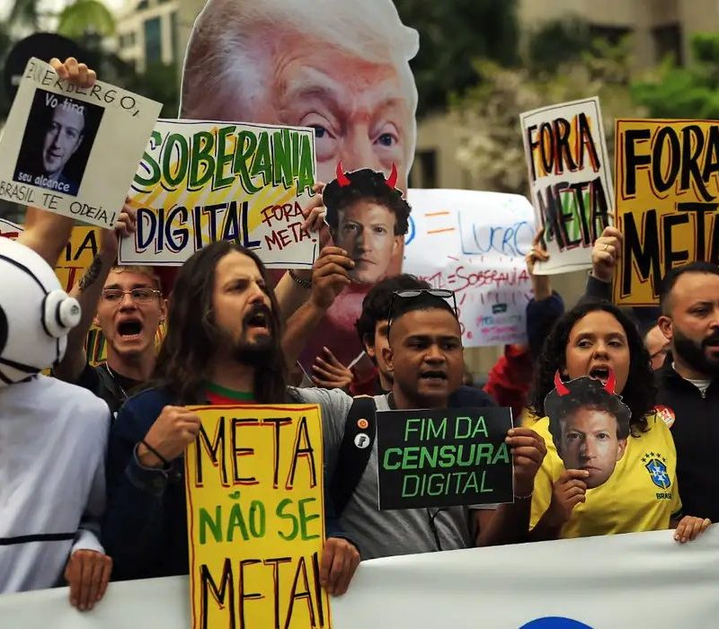 Ato em São Paulo cobra neutralidade da Meta nas eleições