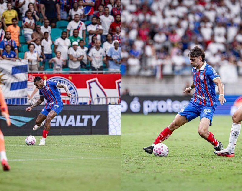 Bahia tem dois jogadores suspensos para duelo com o Santos; saiba quais