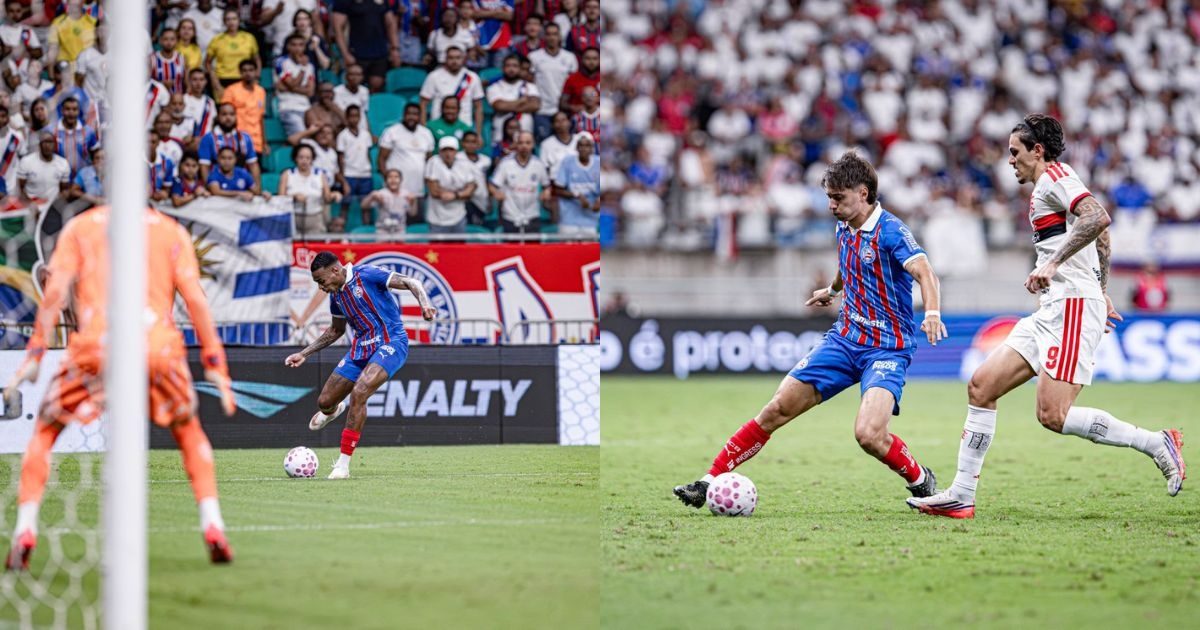 Bahia tem dois jogadores suspensos para duelo com o Santos; saiba quais