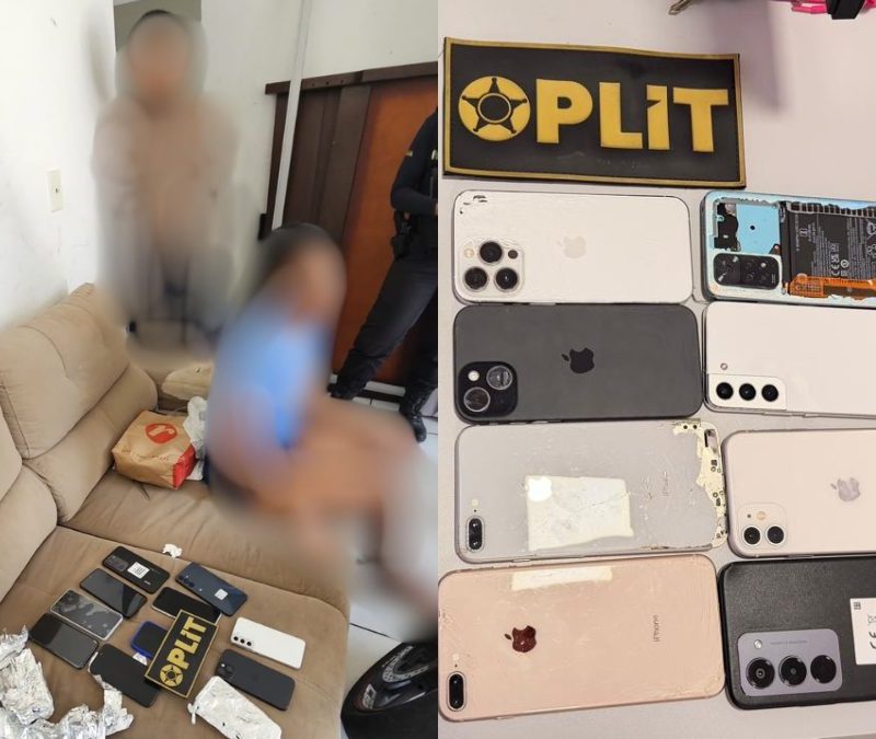 Casal é preso com 16 celulares após rastreamento de aparelho furtado em Maceió