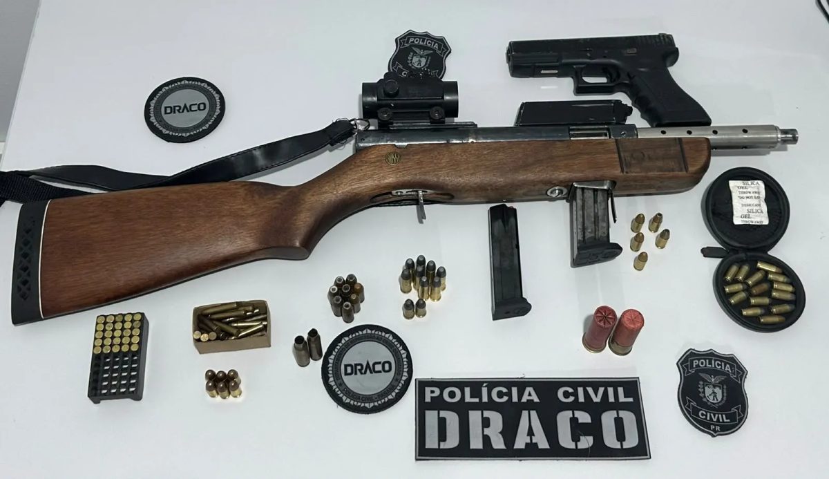 Ex-militar é preso suspeito de fabricar armas de fogo em fábrica clandestina em Curitiba