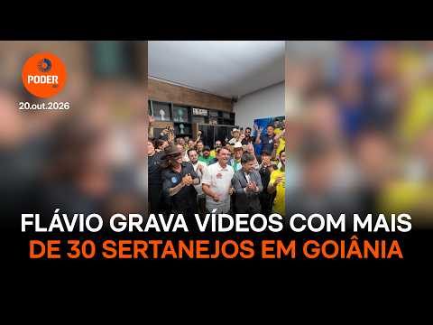 Flávio grava vídeos com mais de 30 sertanejos em Goiânia
