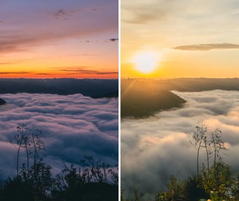 Fotógrafo registra ‘mar de nuvens’ na Serra Gaúcha e imagem viraliza; VÍDEO