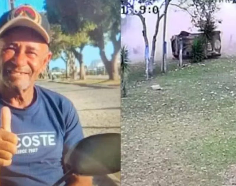 Idoso morre a caminho de almoço de família após carro derrapar e capotar na Bahia