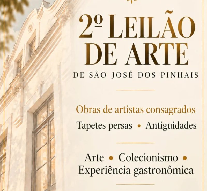 Leilão de arte na Grande Curitiba reúne arte, colecionismo e gastronomia