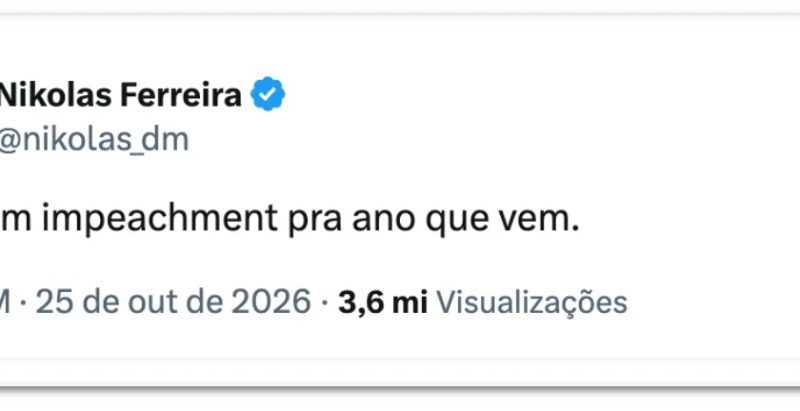 Nikolas não reconhece vitória de Lula e fala em impeachment de Zanin