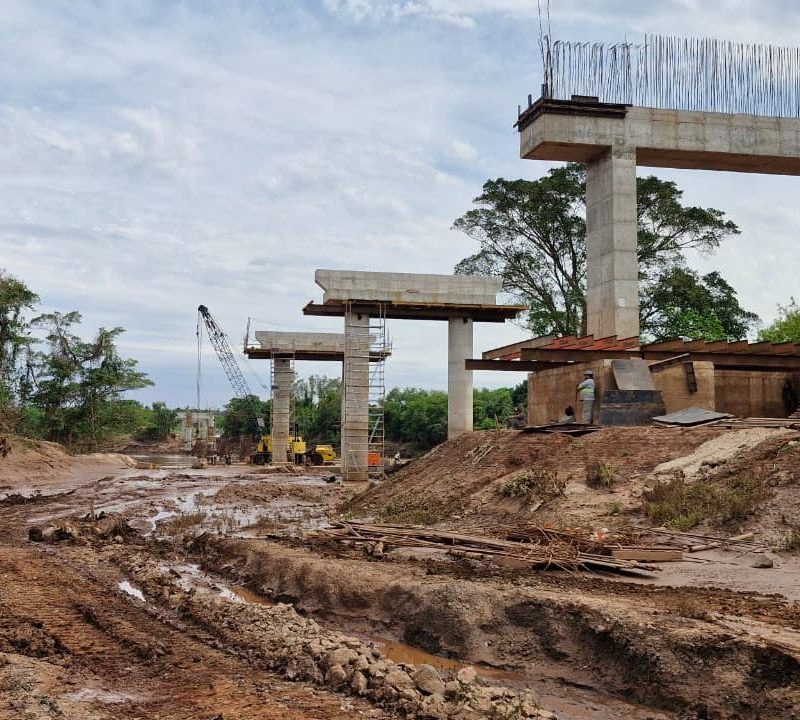 Obras para nova ponte sobre o Rio Ivaí no Paraná chegam a 45% de execução