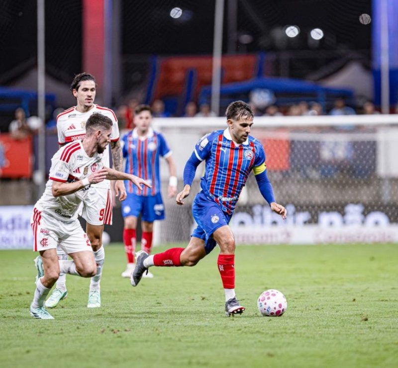 “Olé” na Fonte e G4 mais longe: Bahia perde para o Flamengo em jogo de erros individuais e pouca coletividade