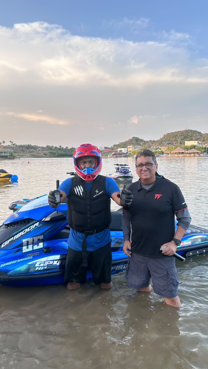 Piloto bate recorde brasileiro de jet ski durante competição no Maranhão