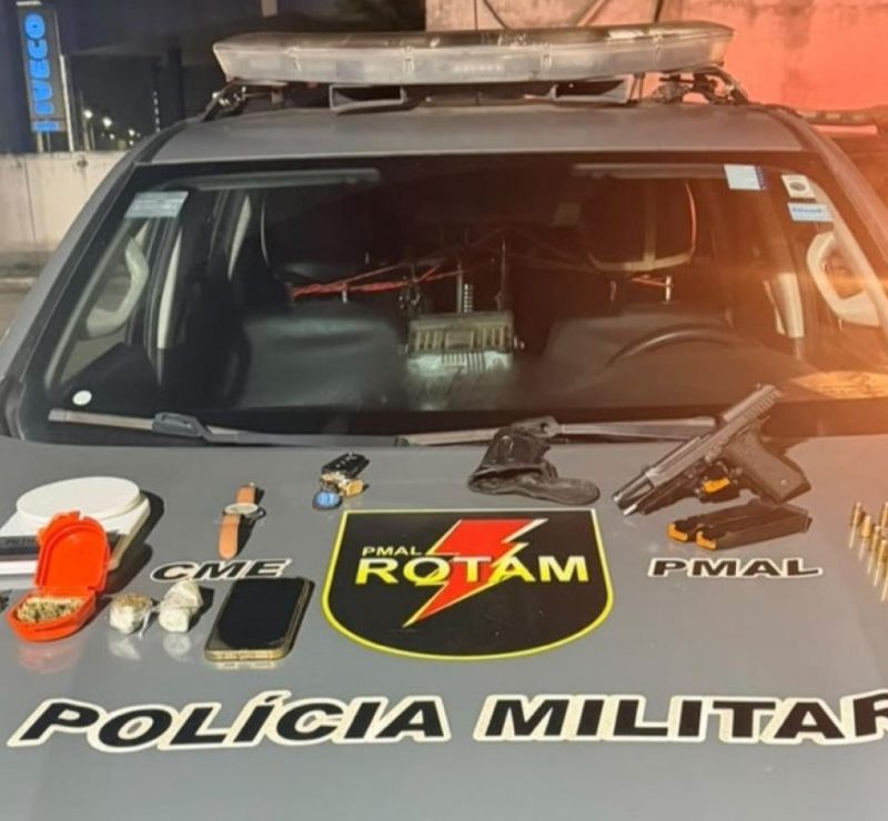 PM apreende drogas e arma de fogo em ocorrências em Maceió e Arapiraca