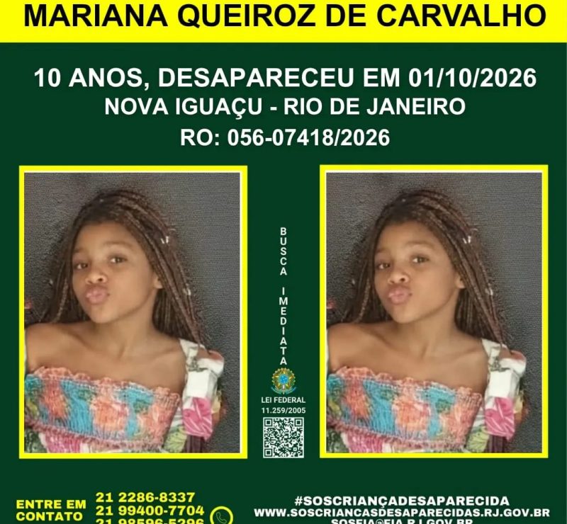 Polícia faz buscas por menina desaparecida em Nova Iguaçu; parentes prestam depoimento