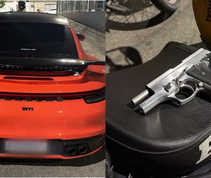 Polícia prende motorista de Porsche flagrado com arma de fogo durante abordagem em Fortaleza