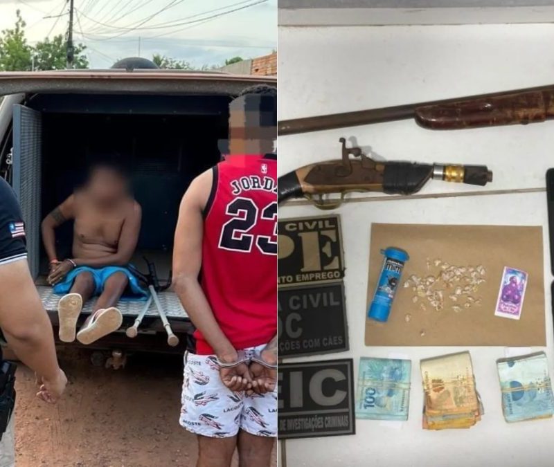 Polícia prende três pessoas e apreende drogas e armas em Codó, no MA