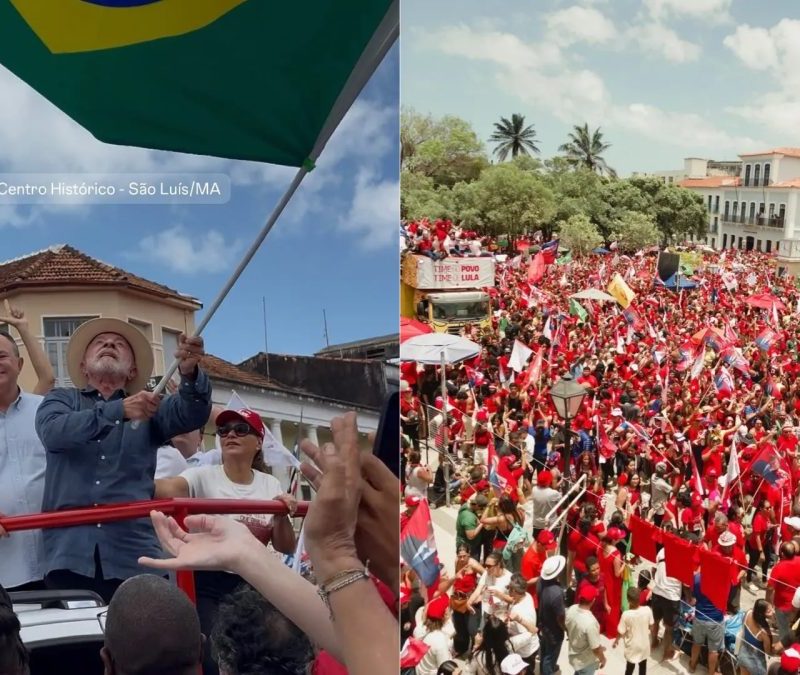 Presidente Lula cumpre agenda de campanha com caminhada no Centro de São Luís