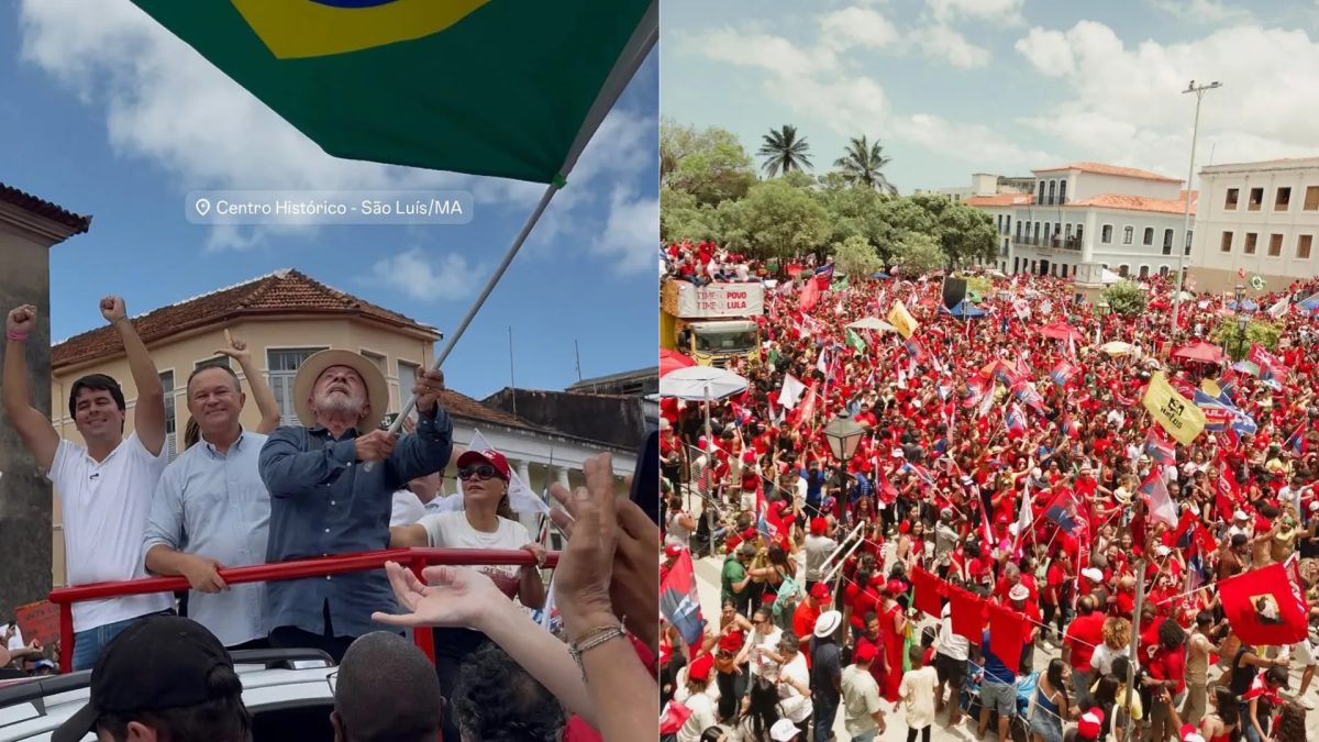 Presidente Lula cumpre agenda de campanha com caminhada no Centro de São Luís