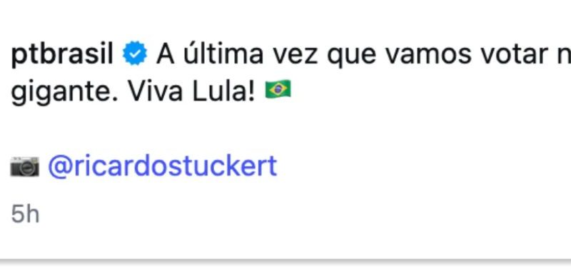PT apela à última chance de votar em Lula para atrair eleitores