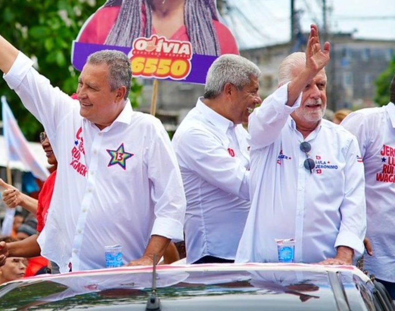 Rui Costa lidera a disputa pelo Senado na Bahia, com 3,33 milhões de votos, seguido por Jaques Wagner, com 3,05 milhões.