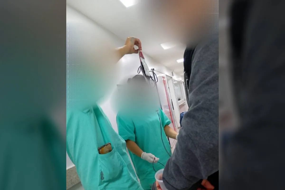 'Vi meu marido morrer e voltar', diz esposa de paciente que passou mal durante transfusão de sangue durante hospital do Paraná