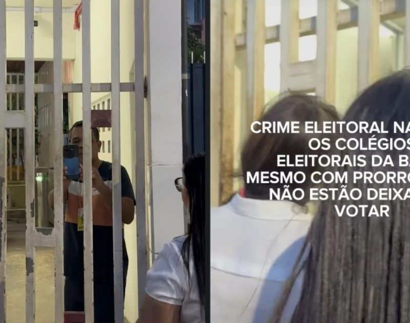 VÍDEO: Eleitores protestam após serem impedidos de votar em colégio estadual de Salvador antes das 19h