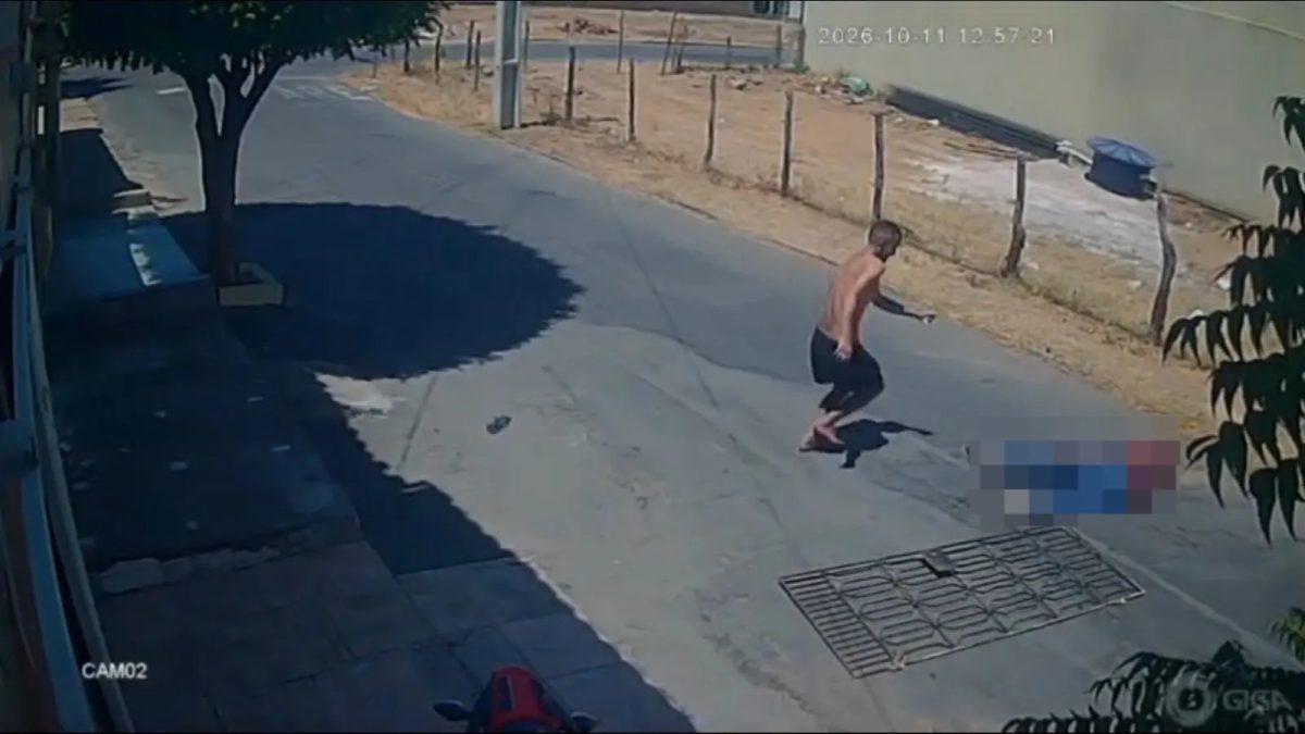 Vídeo: filho espancou o próprio pai e quebrou portão antes de ser baleado por policial de folga no Ceará