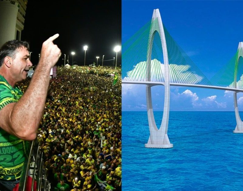VÍDEO: Flávio Bolsonaro promete entregar ponte Salvador-Itaparica e reforça compromisso com a Bahia