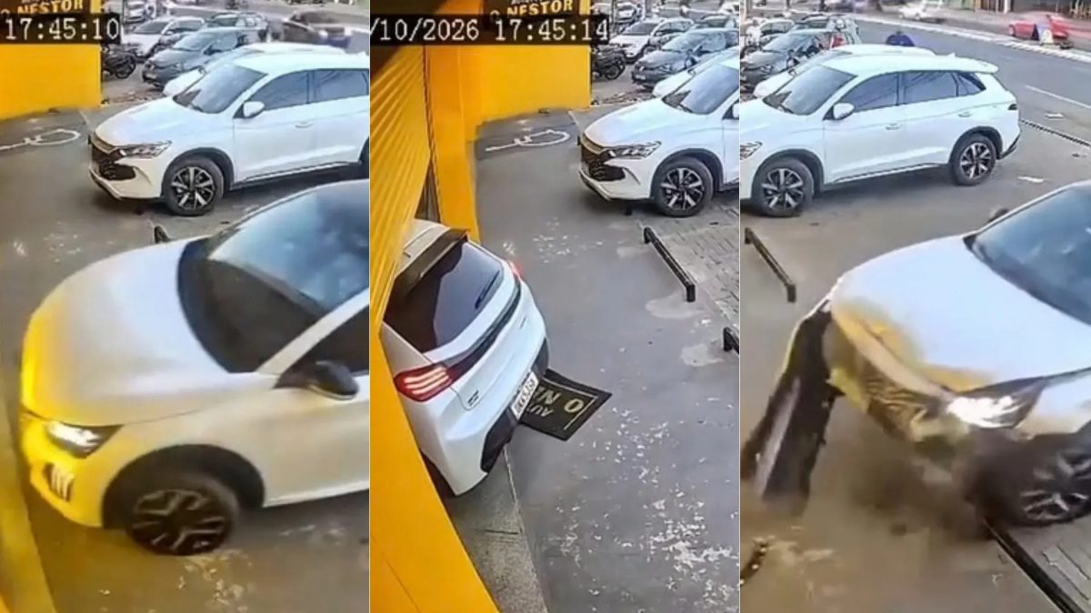 VÍDEO: Motorista perde controle de carro e atinge loja de autopeças em Timon, no MA