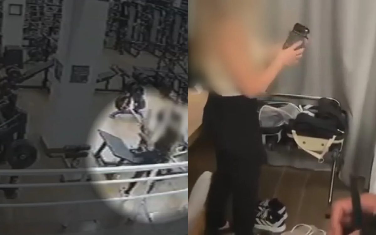 Vídeos mostram quando mulher furta celular de R$ 10 mil em academia e momento da prisão em hotel de bairro nobre de Goiânia, diz polícia